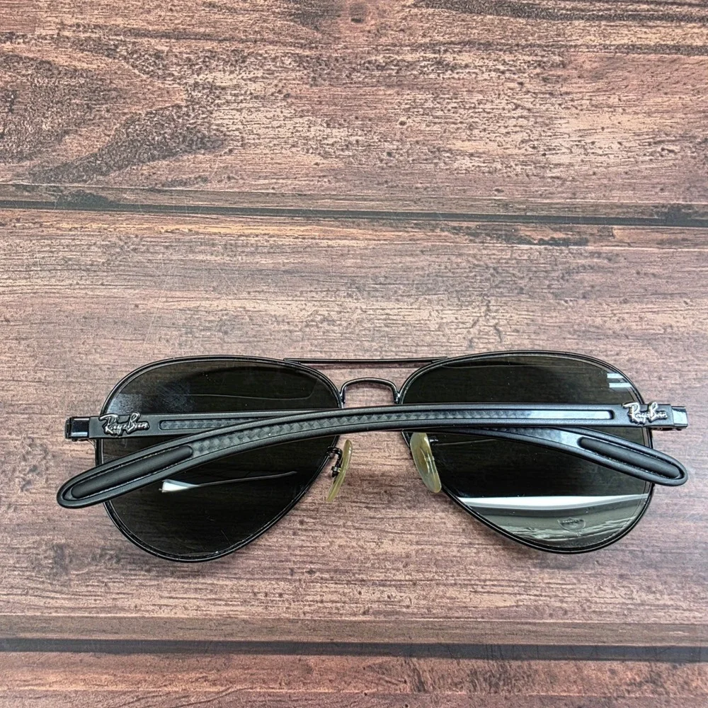 Ray-Ban Tech Aviator Black Carbon Fiber Sunglass RB 8307 002 58-14 FRAMES ONLY
